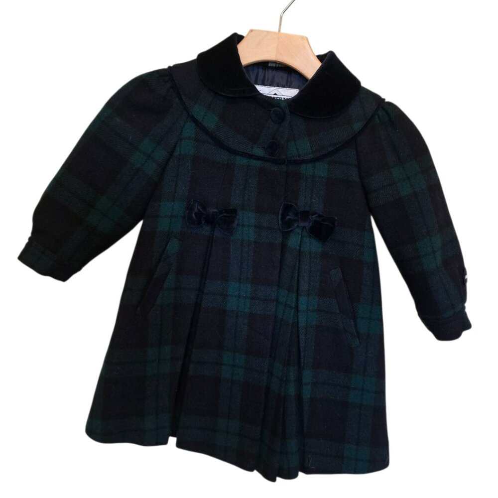 NWOT BRAETAN 100% Wool Toddlers Plaid Coat sz 3T - Picture 3 of 8